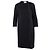 Autre Marque Vestido combinado de cuero sintético de lana Dušan Negro
