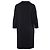 Autre Marque Vestido combinado de cuero sintético de lana Dušan Negro - vista 3