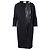 Autre Marque Vestido combinado de cuero sintético de lana Dušan Negro - vista 4