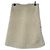 Autre Marque Falda de shearling crema en piel Beige