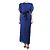 Erdem Blaues Organza-Cloque-Midikleid mit Gürtel - Größe UK 12