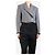Acne Grey pinstripe cropped wool jacket - size UK 8 - view 3