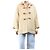 Céline Abrigo duffle de lana crema de plátano con capucha - tamaño UK 6 Amarillo