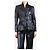Lanvin Schwarzer beschichteter Blazer - Größe UK 12 - Ansicht 3