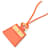 Hermès Mon Petit Kelly PM Orange Poppy Pendant Choker Leather