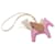 Hermès Pink Milo lambskin and Swift Calfskin Rodeo Pegase Bag Charm PM Cream  - view 2
