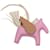 Hermès Pink Milo lambskin and Swift Calfskin Rodeo Pegase Bag Charm PM Cream  - view 3