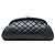 Clutch Chanel in pelle di agnello trapuntata nera Timeless Kisslock Nero