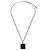 Pendente Quadrato CC in Resina Chanel Nero