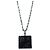 Pendente Quadrato CC in Resina Chanel Nero - vista 2
