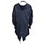 Abito Mini Effetto Sovrapposto in Lana Blu Navy Sacai - vista 3