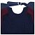 Abito Mini Effetto Sovrapposto in Lana Blu Navy Sacai - vista 5