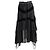Sacai Drawstring Ruffled Midi Skirt in Black Polyester