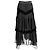 Sacai Drawstring Ruffled Midi Skirt in Black Polyester - view 3