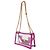 Borsa a spalla Small Betty Chain in PVC rosa di Saint Laurent - vista 3