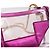 Borsa a spalla Small Betty Chain in PVC rosa di Saint Laurent - vista 7