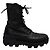 Moncler Carinne Perforated Ankle Boots in Black Leather