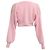 Kurzer Pullover aus rosa Angorawolle mit Perlen von Alessandra Rich Pink - Ansicht 3