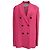Blazer Doble en Seda Rosa Valentino Garavani Castaño