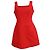 Vestido Mini Sin Mangas de Tweed Rojo de Algodón Maje Roja