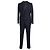 Blazer e pantaloni a righe a un bottone Lanvin in lana blu navy
