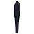 Blazer e pantaloni a righe a un bottone Lanvin in lana blu navy - vista 2