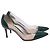Sapatos Plexi Gianvito Rossi em PVC verde e couro envernizado