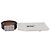 Cinto de couro preto com fivela retangular com logo Montblanc - vista 4
