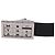 Cinto de couro preto com fivela retangular com logo Montblanc - vista 5