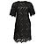Vestido Mini de Encaje Floral Erdem Aliya en Poliéster Negro