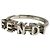 Anello Logo Band da Uomo Fendi Argento - vista 6