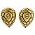 Orecchini Clip Anagram da Donna Loewe Nero D'oro