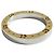 Anello Icon Band Gucci in acciaio e oro giallo - vista 2