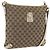 Borsa a Spalla GG Canvas Gucci Beige Oro 131326 Auth 168097 D'oro