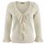 Weißes Soutache Stretch Viskose-Top aus der Michael Kors Kollektion mit handgehäkeltem Besatz Beige