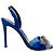 Sandali con tacco in satin blu cobalto con fiocco decorato con cristalli di Alexandre Vauthier - vista 2
