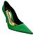 Décolleté in satin verde Alexandre Vauthier