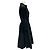 Cappotto nero svasato di lunghezza media con zip completa Moncler - vista 2