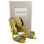 Sandali con tacco in satin giallo Alexandre Vauthier con fiocco decorato con cristalli - vista 6