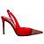 Pumps Slingback Raquel in PVC rosso Alexandre Vauthier con decorazioni in cristallo - vista 2