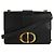 Dior Borsa a tracolla in pelle nera Nero