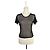 Autre Marque Transparente schwarze bestickte Bluse