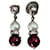 Pendientes Chanel Perlas Blanco Burdeos  - vista 1