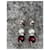 Pendientes Chanel Perlas Blanco Burdeos  - vista 2