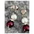 Pendientes Chanel Perlas Blanco Burdeos  - vista 5