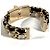 Pulsera Charm CC Logo B22A de Chanel Negro Blanco Dorado - vista 3