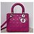 Borsa Lady Dior Medium in pelle rosa - vista 2