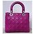 Borsa Lady Dior Medium in pelle rosa - vista 6