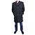 Autre Marque Grey Melange Wool Overcoat Men L Dark grey