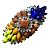 Spilla Vintage in Strass Shourouk Multicolore